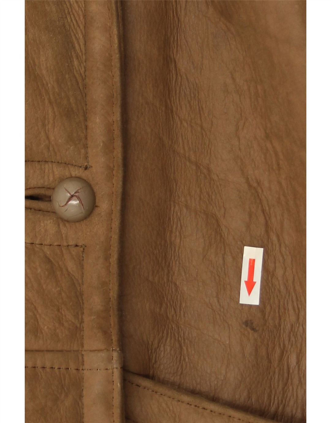 Miss Astor Womens Shearling Coat IT 42 Medium Beige Leather