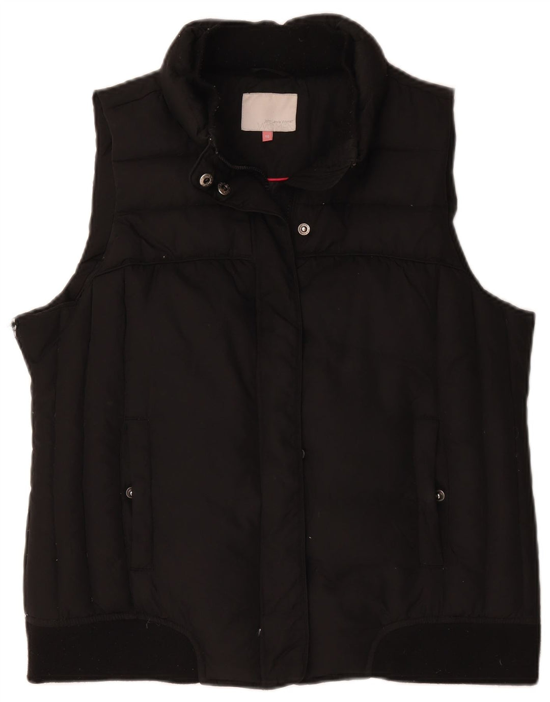 John Lewis Womens Padded Gilet UK 16 Large Black Polyester