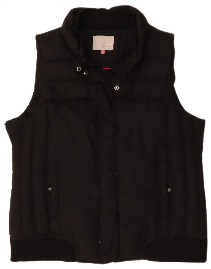 John Lewis Womens Padded Gilet UK 16 Large Black Polyester