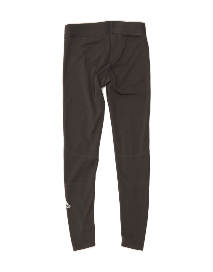ADIDAS Womens Leggings UK 8/10 Small  Grey Geometric Vintage Adidas and Second-Hand Adidas from Messina Hembry 