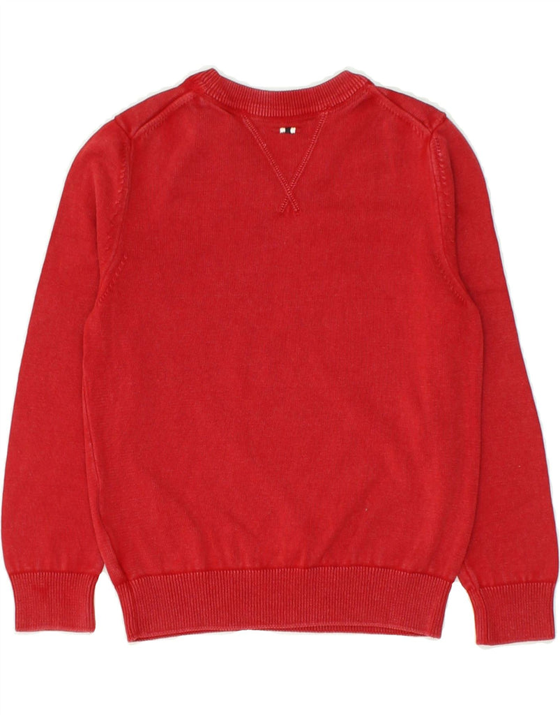 NAPAPIJRI Boys V-Neck Jumper Sweater 5-6 Years Red Cotton | Vintage Napapijri | Thrift | Second-Hand Napapijri | Used Clothing | Messina Hembry 