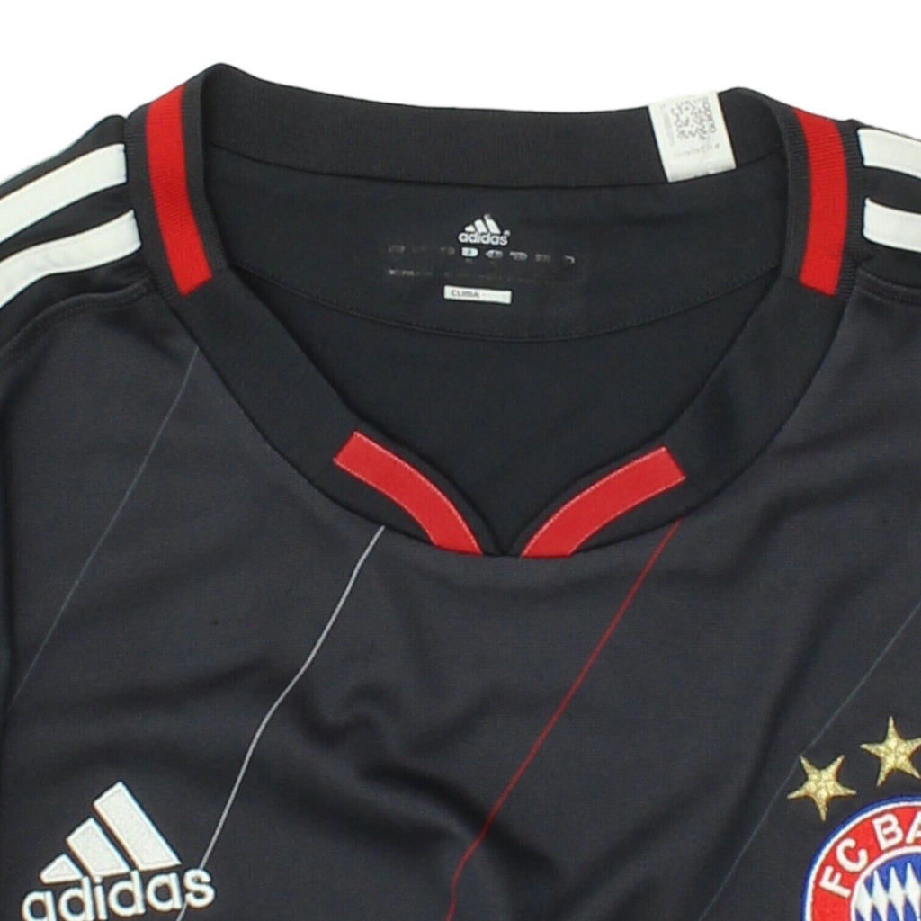 Bayern Munich 2010-11 Adidas Mens Dark Grey Third Shirt | Football Sports VTG | Vintage Messina Hembry | Thrift | Second-Hand Messina Hembry | Used Clothing | Messina Hembry 