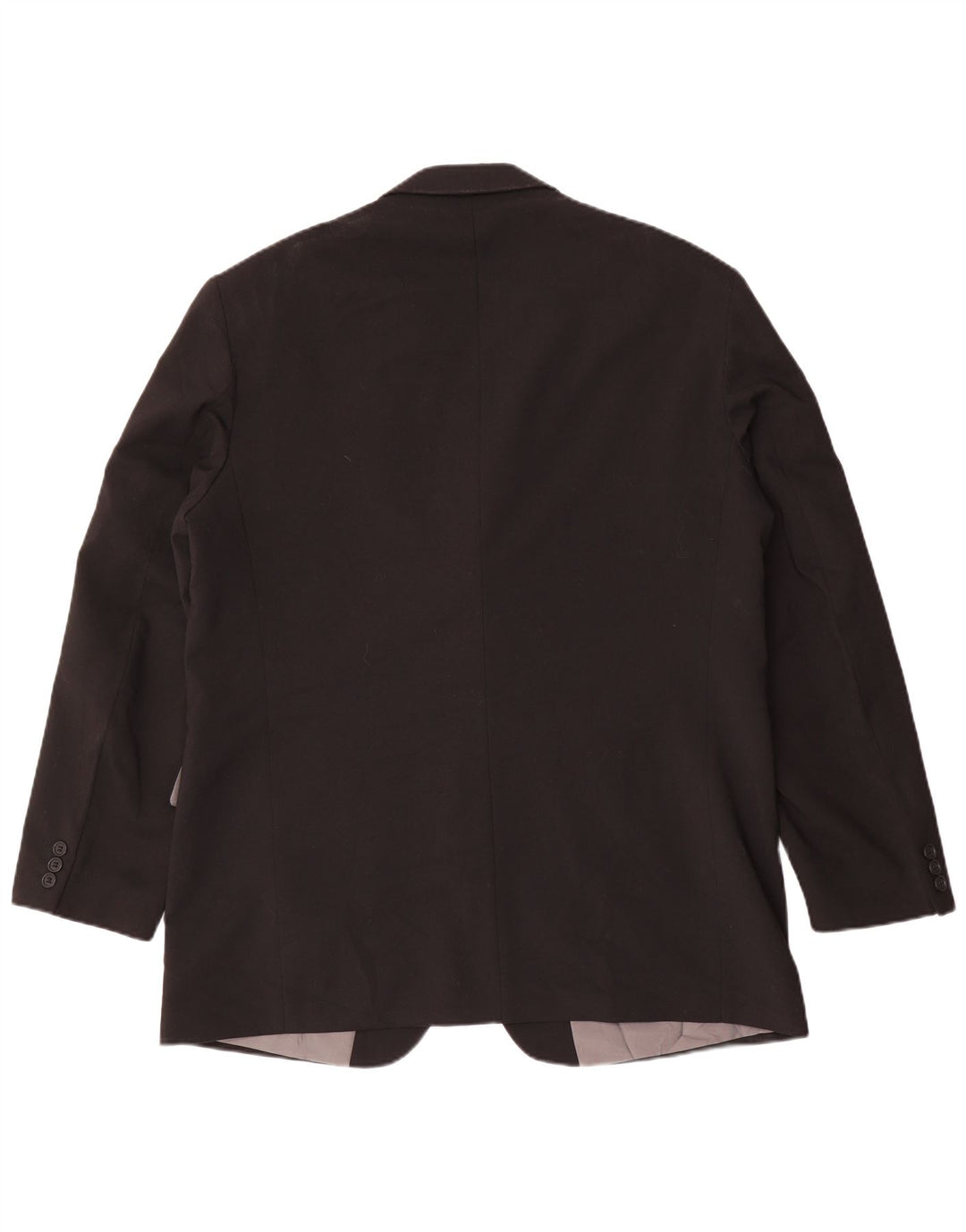 Marks & Spencer Mens 3 Button Blazer Jacket UK 44 XL Black Polyester