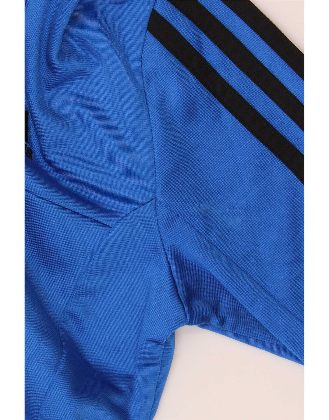 Adidas Boys Tracksuit Top Jacket 11-12 Years Blue Polyester