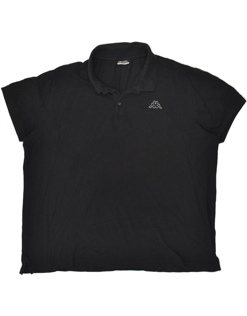 KAPPA Mens Polo Shirt 4XL Black Cotton | Vintage Kappa | Thrift | Second-Hand Kappa | Used Clothing | Messina Hembry 