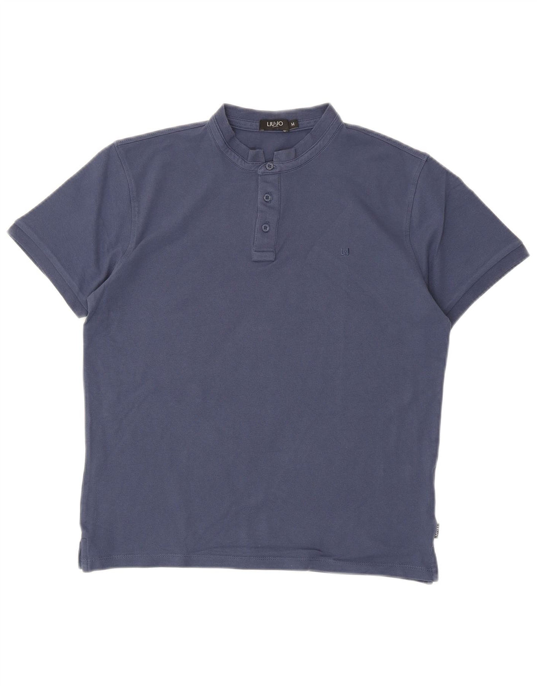 LIU JO Mens Polo Shirt Medium Navy Blue Cotton