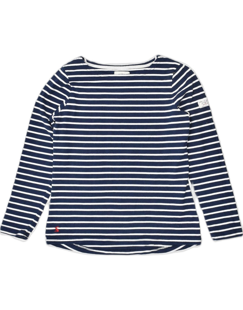 JOULES Womens Premium Top Long Sleeve UK 6 XS Blue Striped Cotton | Vintage | Thrift | Second-Hand | Used Clothing | Messina Hembry 