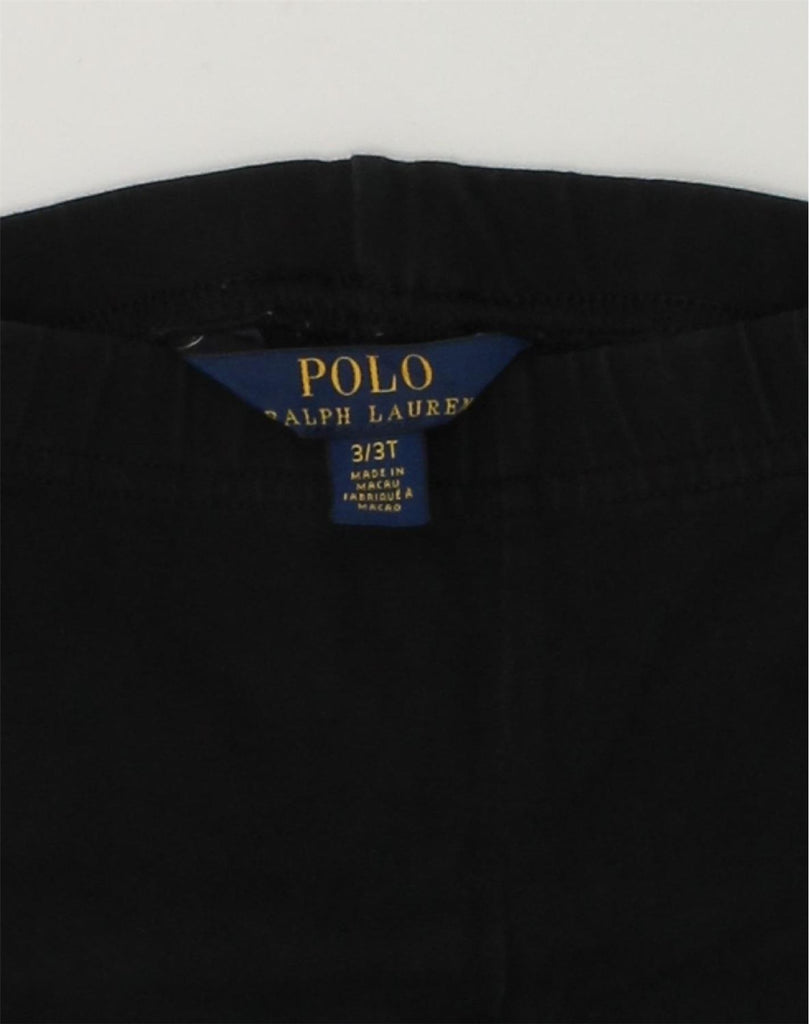 POLO RALPH LAUREN Girls Leggings 2-3 Years Black Cotton | Vintage Polo Ralph Lauren | Thrift | Second-Hand Polo Ralph Lauren | Used Clothing | Messina Hembry 