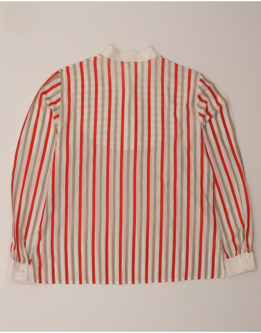 VINTAGE Womens Pullover Shirt UK 16 Large Multicoloured Striped Polyester
