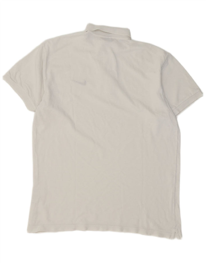 Nike Mens Polo Shirt Medium White Cotton