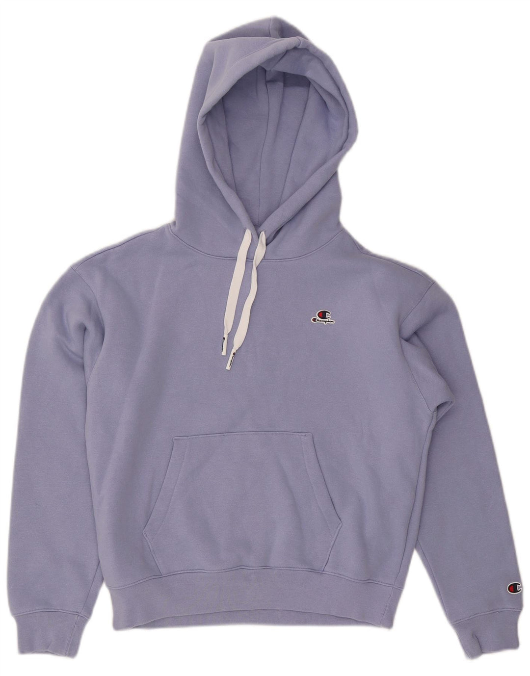 CHAMPION Womens Hoodie Jumper UK 14 Medium Blue Cotton