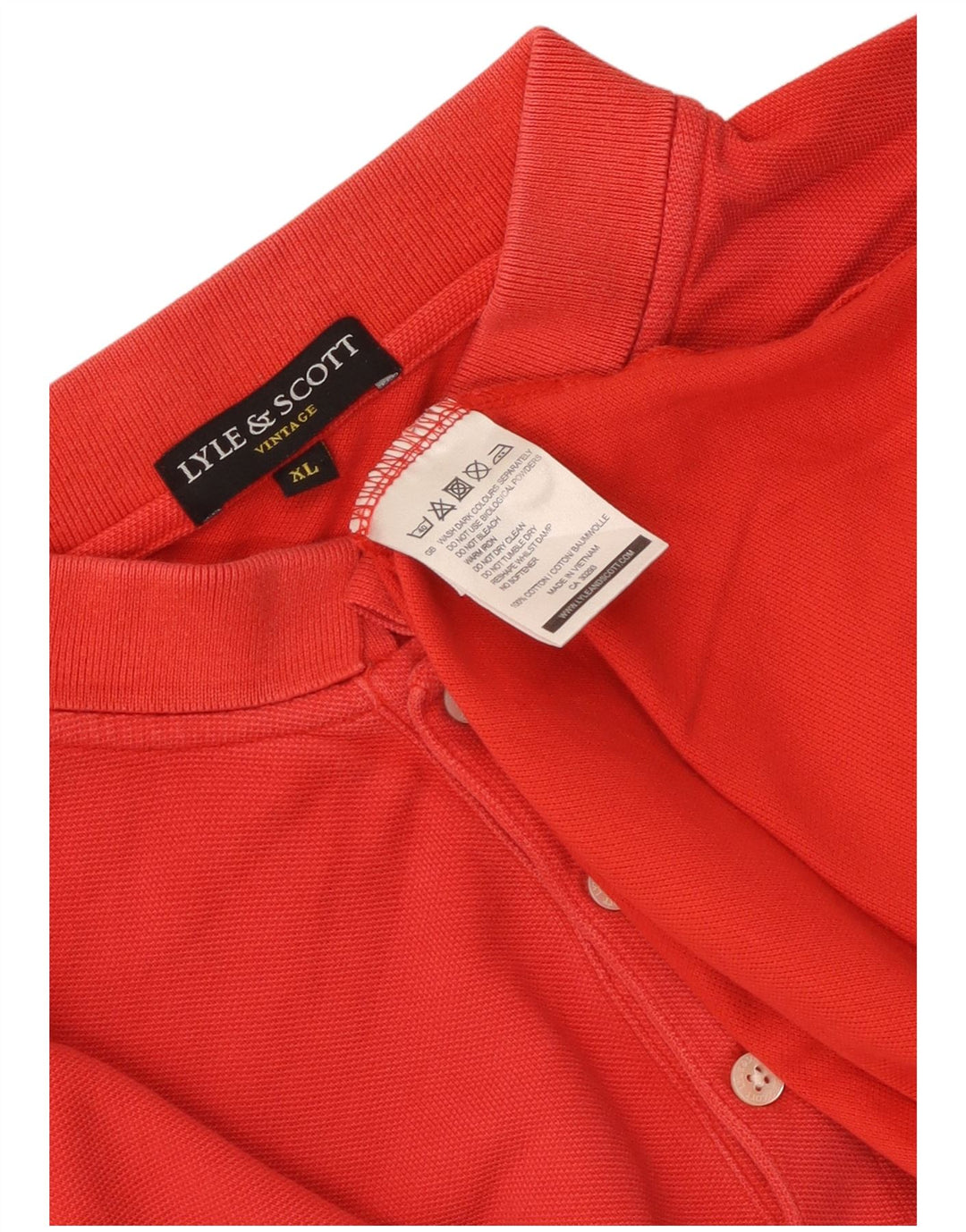 Lyle & Scott Mens Polo Shirt XL Red Cotton