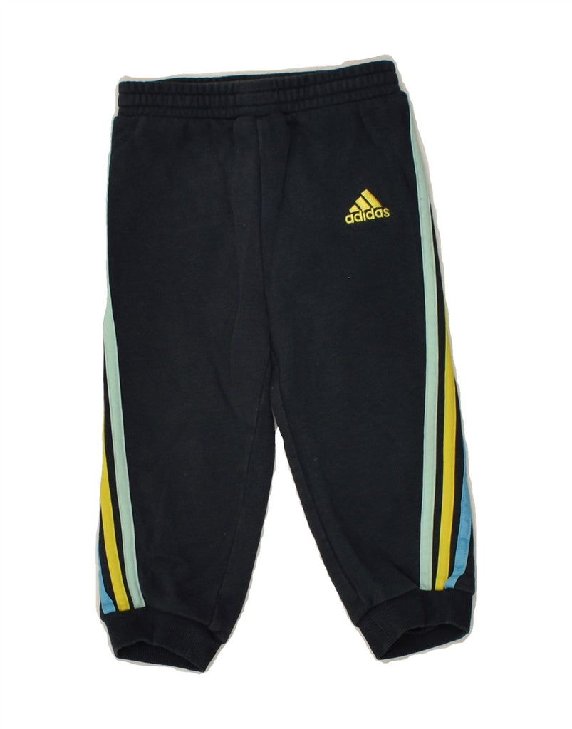 ADIDAS Baby Boys Joggers Tracksuit Trousers 9-12 Months Navy Blue Cotton | Vintage Adidas | Thrift | Second-Hand Adidas | Used Clothing | Messina Hembry 