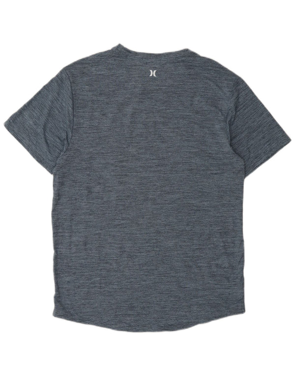 Hurley Mens Graphic T-Shirt Top Medium Navy Blue Flecked Polyester
