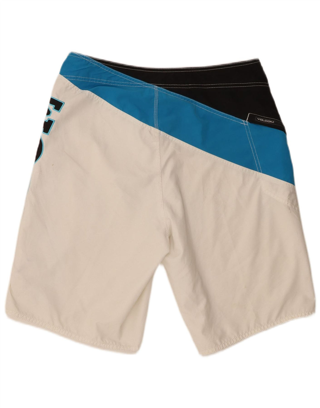 Volcom Mens Graphic Swimming Shorts Large  White Colourblock