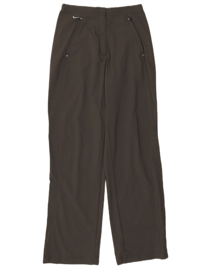 Nike Womens Straight Trousers UK 8/10 Small W26 L29 Grey Polyester