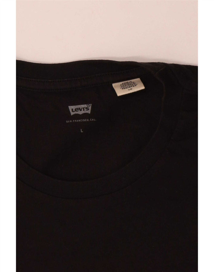 Levi's Mens Graphic T-Shirt Top Large Black Cotton