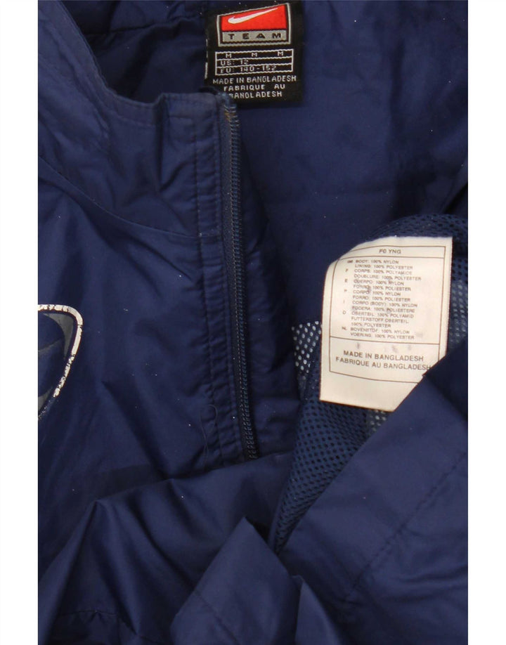 Nike Boys Rain Jacket 10-11 Years Medium Navy Blue Nylon