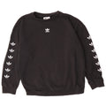 Adidas Womens Graphic Oversized Sweatshirt Jumper UK 12 Medium Black Cotton