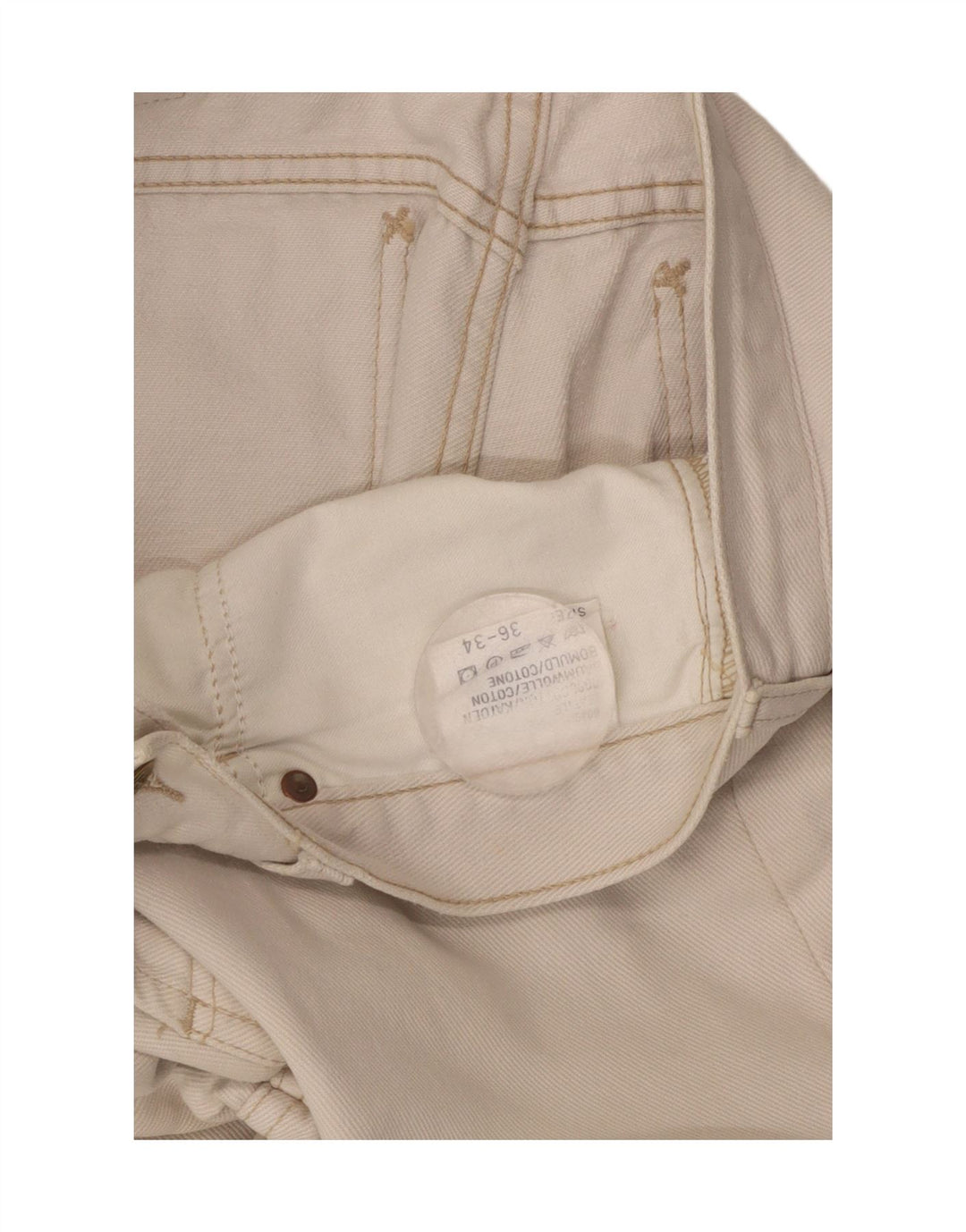 LEE Mens Straight Jeans W36 L29  Beige Cotton