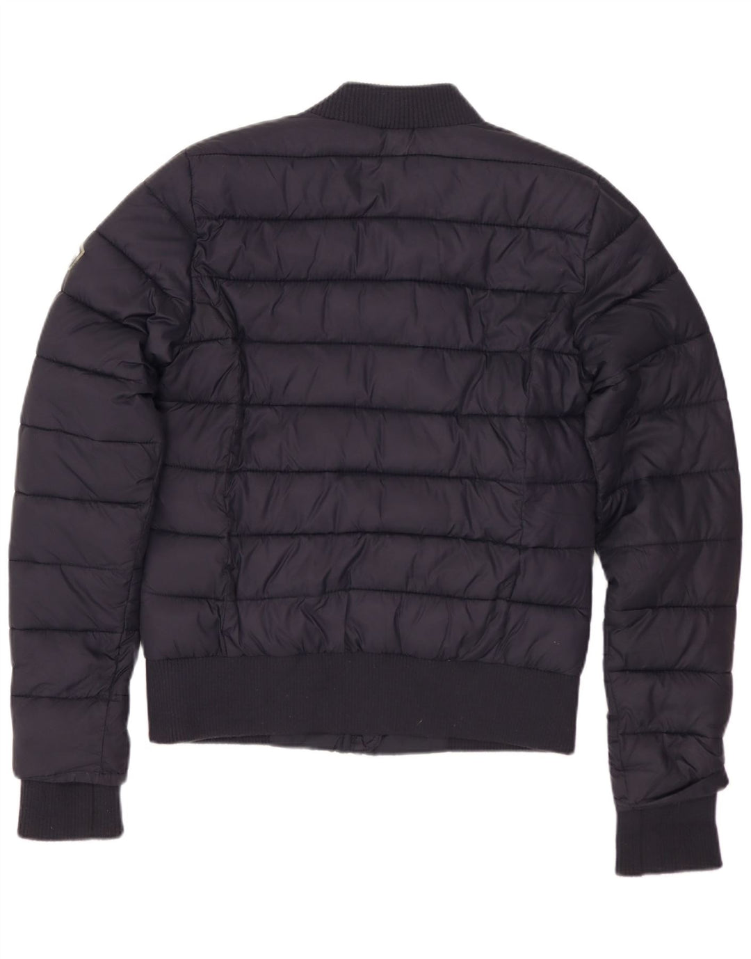 SUPERDRY Womens Padded Jacket UK 10 Small Navy Blue Polyester