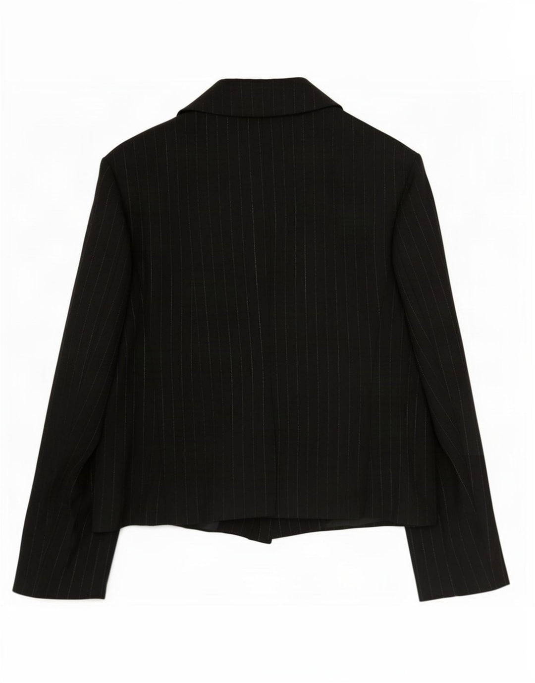 Marks & Spencer Womens 1 Button Blazer Jacket UK 12 Medium Black Striped