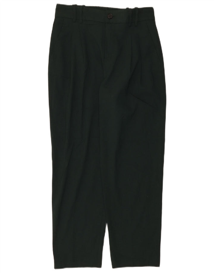 Zara Womens Tapered Chino Trousers Small W25 L25 Green Polyester