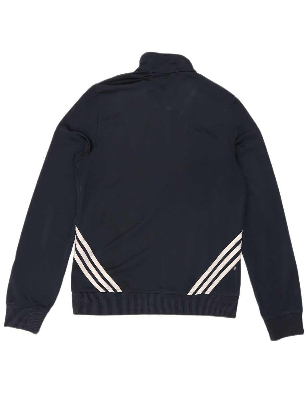 Adidas Womens Tracksuit Top Jacket UK 16 Large Navy Blue Colourblock