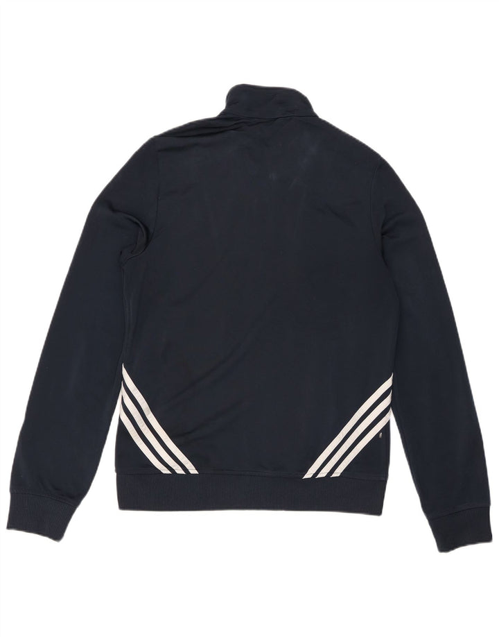 Adidas Womens Tracksuit Top Jacket UK 16 Large Navy Blue Colourblock