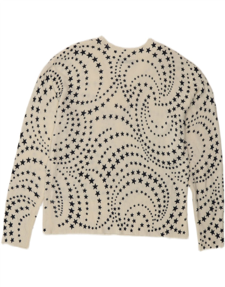 Marks & Spencer Womens V-Neck Jumper Sweater UK 14 Large White