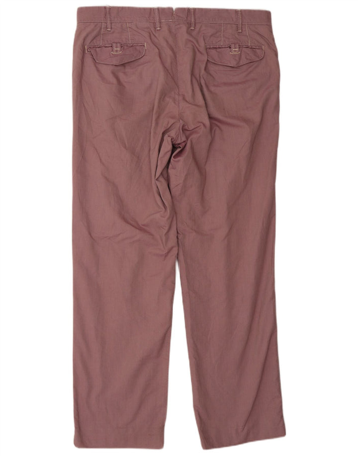 MASSIMO DUTTI Mens Chino Trousers EU 44 Large W34 L31 Pink Classic