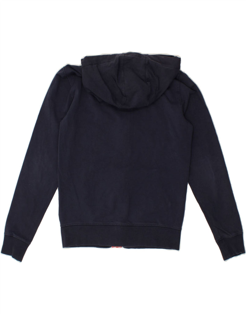 NORTH SAILS Womens Zip Hoodie Sweater UK 10 Small Navy Blue Cotton Vintage North Sails and Second-Hand North Sails from Messina Hembry 