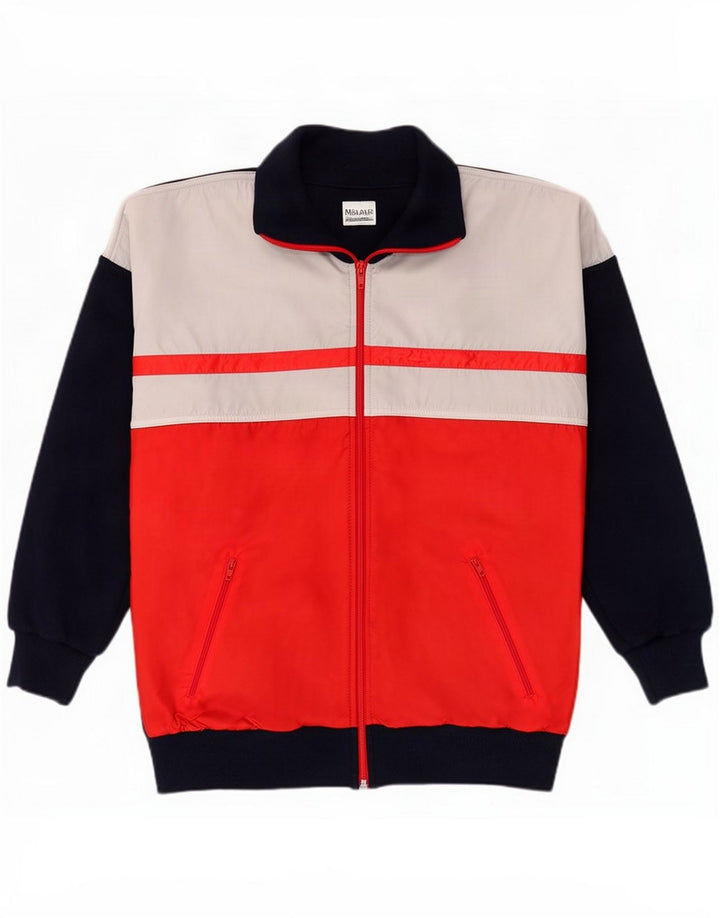 Vintage Mens Tracksuit Top Jacket IT 52 Large Multicoloured Colourblock