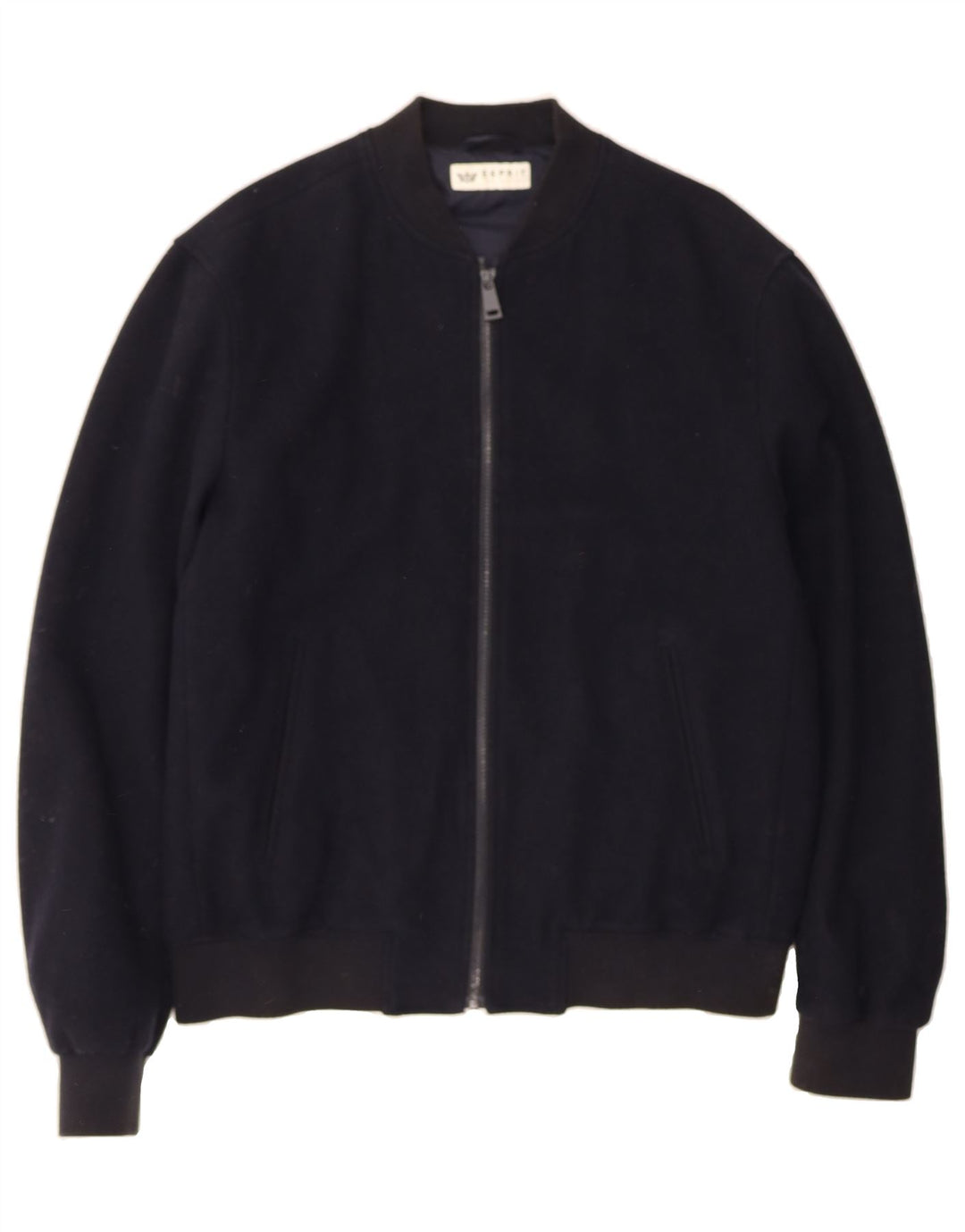 ESPRIT Mens Bomber Jacket UK 44 2XL Navy Blue Wool Vintage Esprit and Second-Hand Esprit from Messina Hembry 