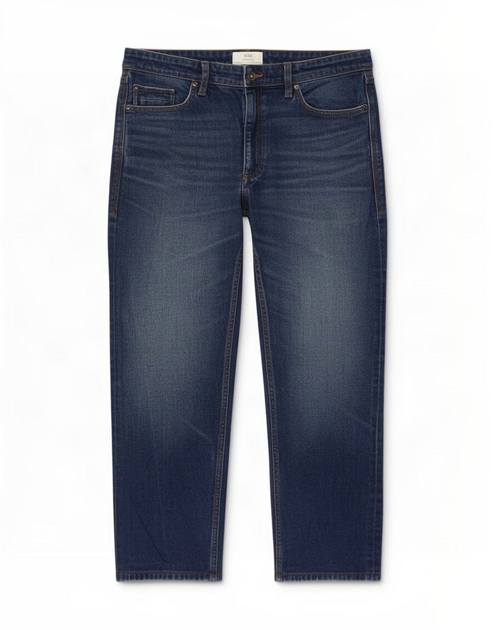 Marks & Spencer Mens Straight Jeans W36 L27 Blue Cotton
