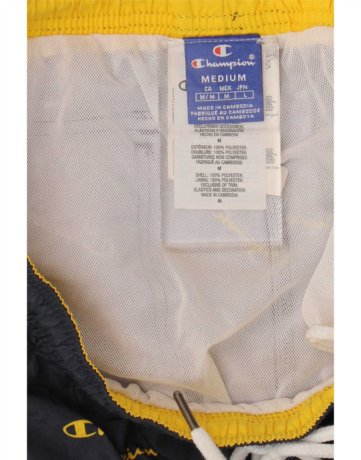 Champion Mens Graphic Swimming Shorts Medium Navy Blue Polyester