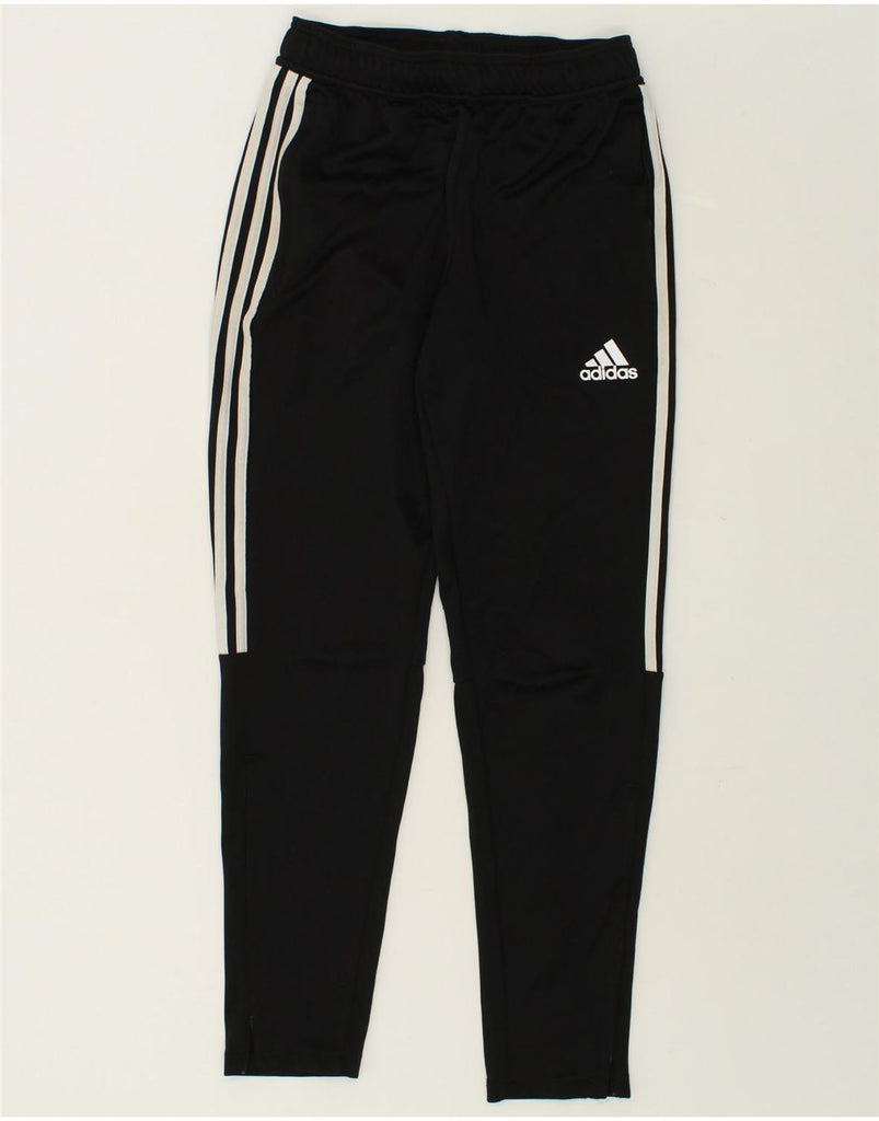 ADIDAS Womens Aeroready Tracksuit Trousers UK 8 Small Black Polyester | Vintage Adidas | Thrift | Second-Hand Adidas | Used Clothing | Messina Hembry 