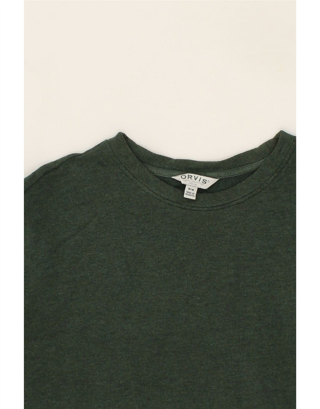 ORVIS Womens Sweatshirt Jumper UK 14 Medium Green Cotton Vintage Orvis and Second-Hand Orvis from Messina Hembry 