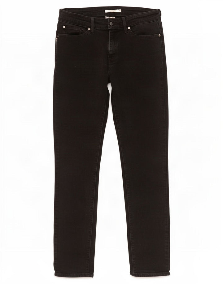Levi's Womens 712 Slim Jeans W31 L30 Black Cotton