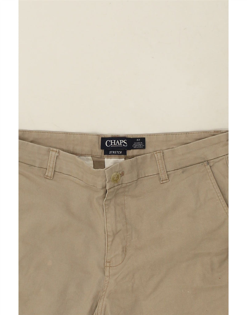 CHAPS Mens Chino Shorts W32 Medium Beige Cotton | Vintage Chaps | Thrift | Second-Hand Chaps | Used Clothing | Messina Hembry 