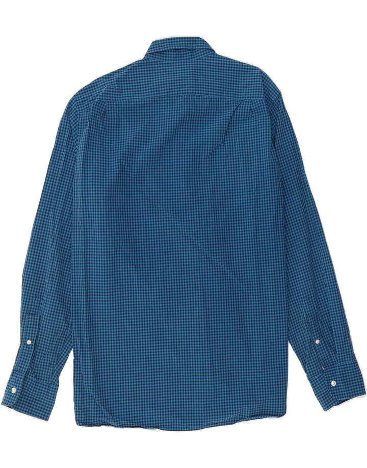 J. CREW Mens Shirt Large Blue Check Cotton Vintage J. Crew and Second-Hand J. Crew from Messina Hembry 