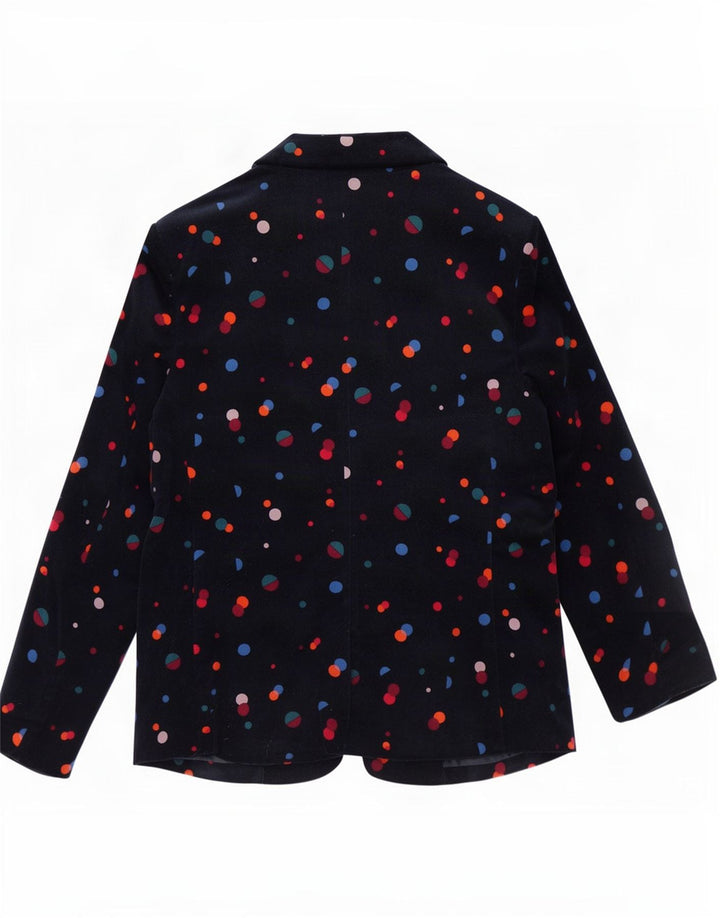 Monsoon Womens 1 Button Blazer Jacket UK 14 Medium Navy Blue Cotton