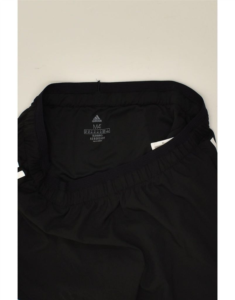 ADIDAS Womens Sport Shorts UK 14 Medium Black Polyester | Vintage Adidas | Thrift | Second-Hand Adidas | Used Clothing | Messina Hembry 