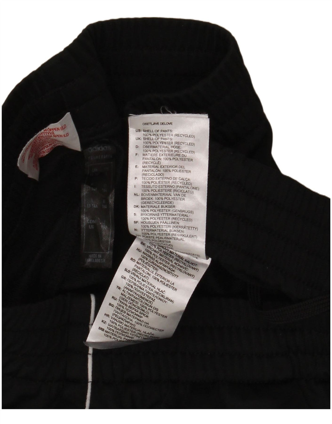 ADIDAS Boys Tracksuit Trousers Joggers 13-14 Years  Black Polyester