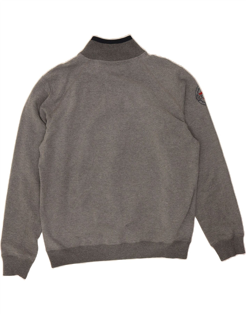 CANADIENS Mens Graphic Zip Neck Sweatshirt Jumper 2XL Grey Cotton Vintage Canadiens and Second-Hand Canadiens from Messina Hembry 