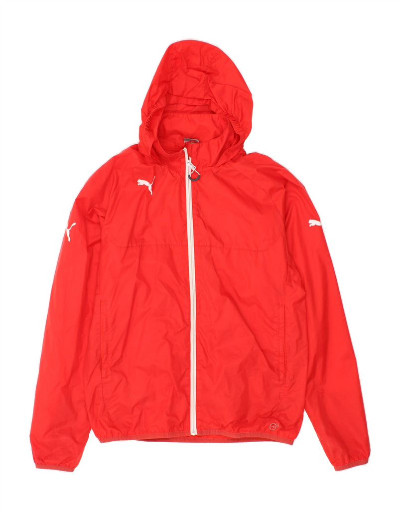PUMA Mens Hooded Rain Jacket UK 40 Large Red Polyester Vintage Puma and Second-Hand Puma from Messina Hembry 