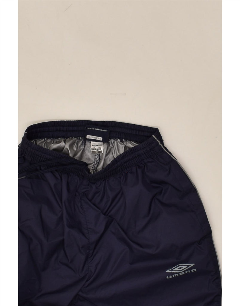 UMBRO Boys Tracksuit Trousers 8-9 Years Small Navy Blue | Vintage Umbro | Thrift | Second-Hand Umbro | Used Clothing | Messina Hembry 