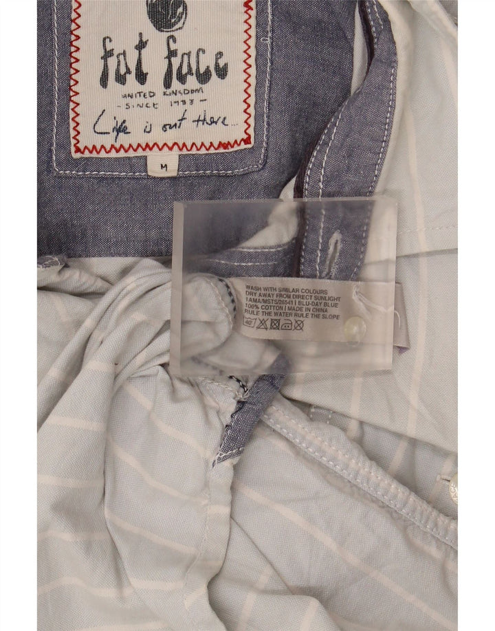 Fat Face Mens Shirt Medium Blue Striped Cotton