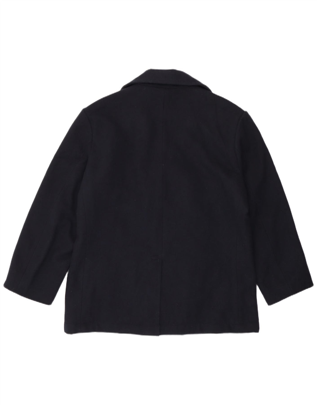 Vintage Mens Pea Coat UK 42 XL Navy Blue Wool