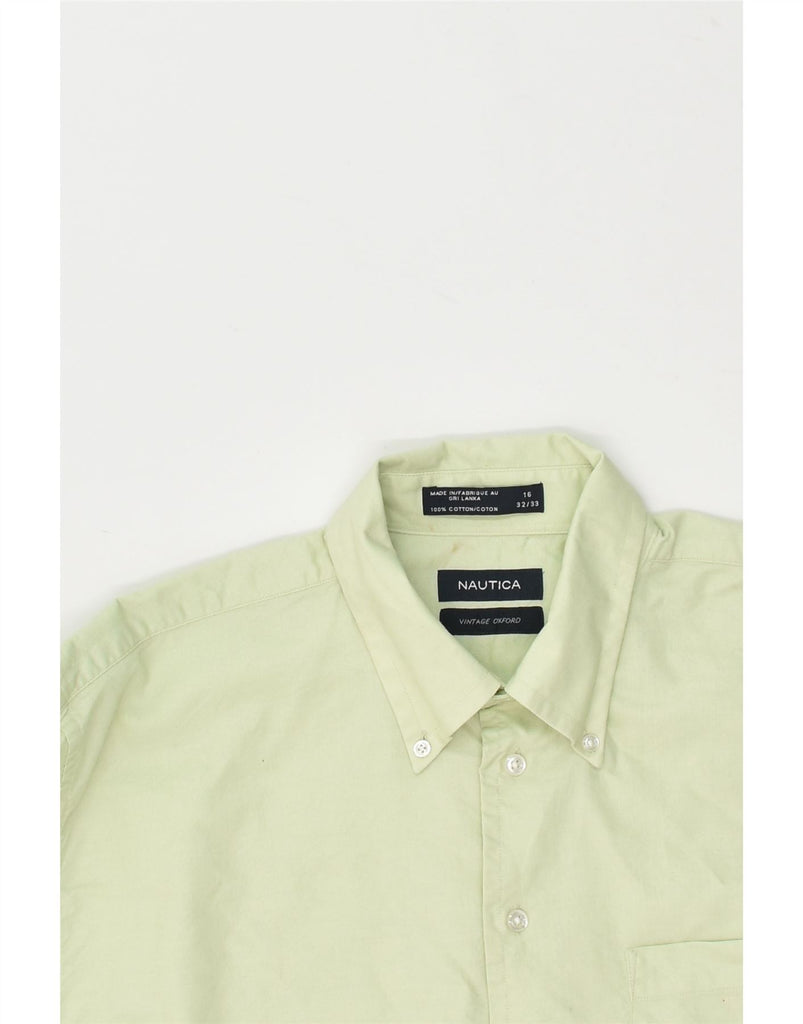 NAUTICA Mens Shirt Size 16 Large Green Cotton | Vintage Nautica | Thrift | Second-Hand Nautica | Used Clothing | Messina Hembry 